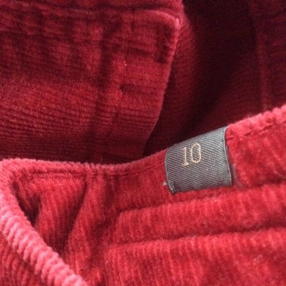 LC Lauren Conrad Festive Candy Red Corduroy Stretch Skinny Pants Size 10 - Picture 3 of 6